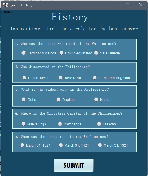 Quiz History App