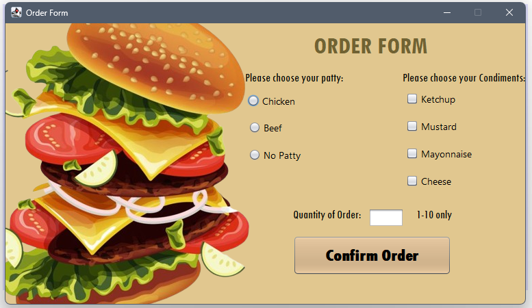 Burger Ordering System