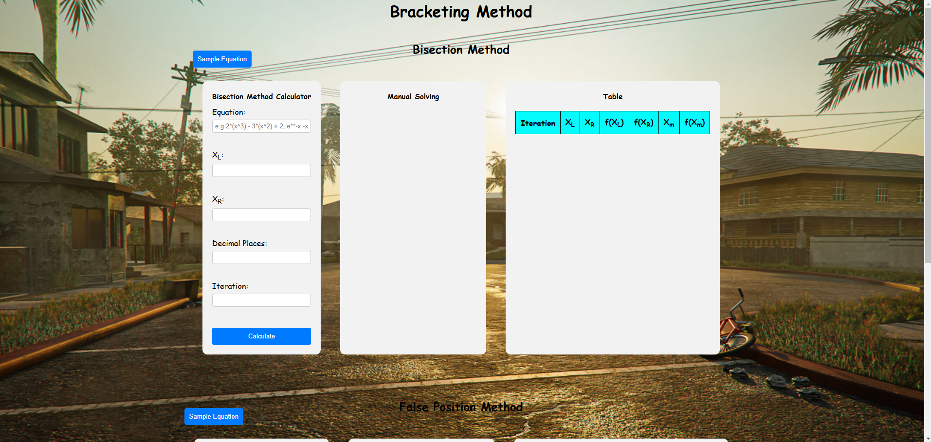 Bracketing Method